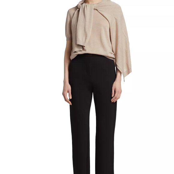 NWT$179 Saks Fifth Ave Stretch Straight-Leg Split-Hem Pants Cropped Trousers 4 - Picture 14 of 14